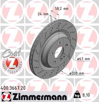 Тормозные диски ZIMMERMANN 400.3667.20