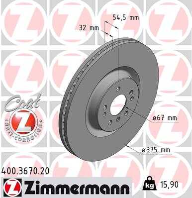 Тормозные диски ZIMMERMANN 400.3670.20