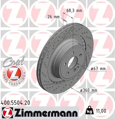 Тормозные диски ZIMMERMANN 400.5504.20