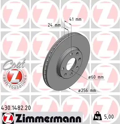 Тормозные диски ZIMMERMANN 430.1482.20
