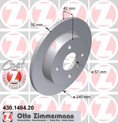 Тормозные диски ZIMMERMANN 430.1484.20