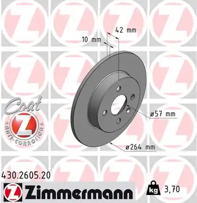 Тормозные диски ZIMMERMANN 430.2605.20