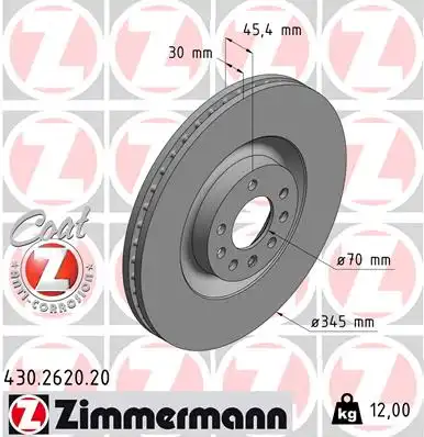 Тормозные диски ZIMMERMANN 430.2620.20