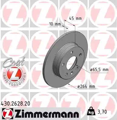 Тормозные диски ZIMMERMANN 430.2628.20