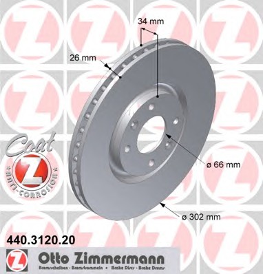 Тормозные диски ZIMMERMANN 440.3120.20