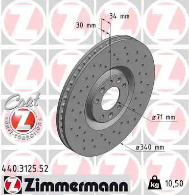 Тормозные диски ZIMMERMANN 440.3125.52