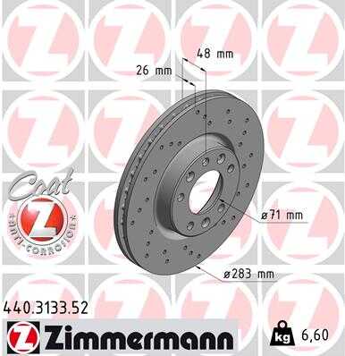 Тормозные диски ZIMMERMANN 440.3133.52