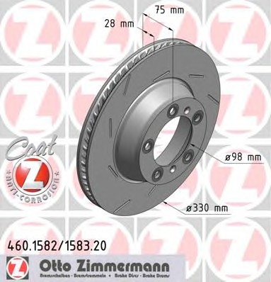 Тормозные диски ZIMMERMANN 460.1582.20
