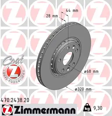 Тормозные диски ZIMMERMANN 470.2438.20