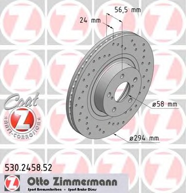 Тормозные диски ZIMMERMANN 530.2458.52