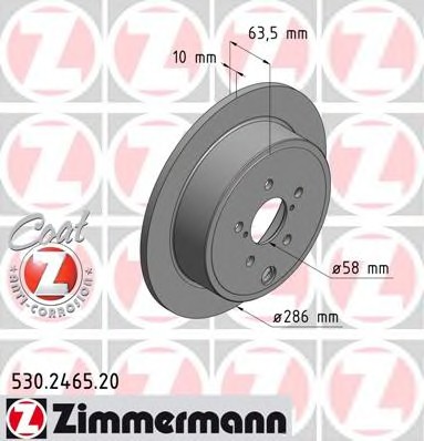 Тормозные диски ZIMMERMANN 530.2465.20