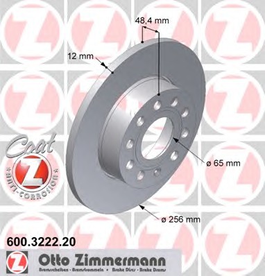 Тормозные диски ZIMMERMANN 600.3222.20