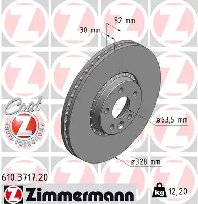 Тормозные диски ZIMMERMANN 610.3717.20