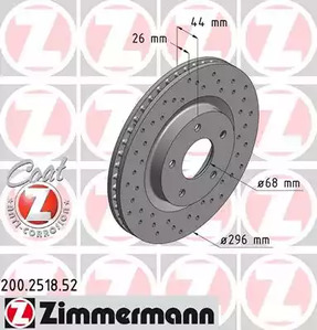 Тормозные диски ZIMMERMANN 200.2518.52