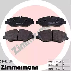 Комплект тормозных колодок дискового тормоза ZIMMERMANN 22062.210.1