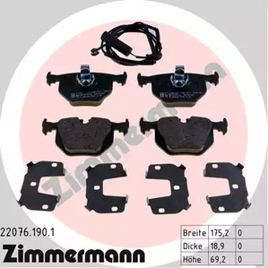 Комплект тормозных колодок дискового тормоза ZIMMERMANN 22076.190.1