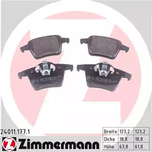 Тормозные колодки ZIMMERMANN 24011.177.1