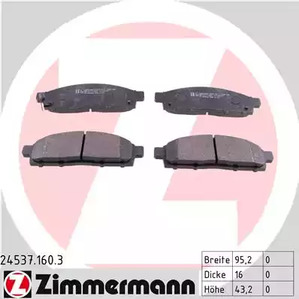 Тормозные колодки ZIMMERMANN 24537.160.3