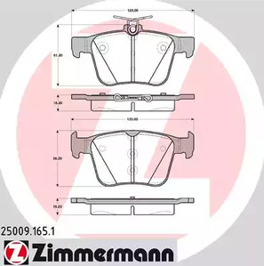Тормозные колодки ZIMMERMANN 25009.165.1