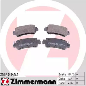 Тормозные колодки ZIMMERMANN 25540.145.1
