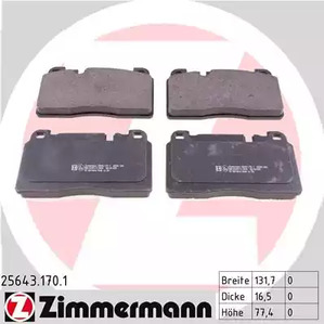 Колодки тормозные дисковые ZIMMERMANN 25643.170.1