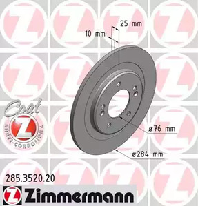 Тормозные диски ZIMMERMANN 285.3520.20