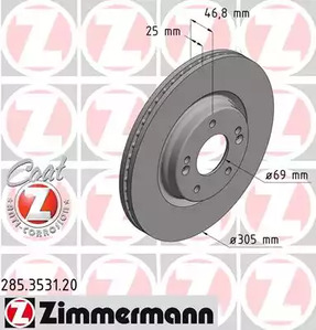 Тормозные диски ZIMMERMANN 285.3531.20