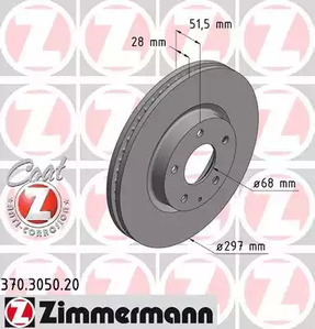 Тормозные диски ZIMMERMANN 370.3050.20