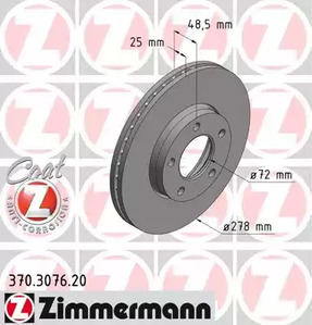 Тормозные диски ZIMMERMANN 370.3076.20