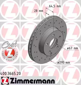 Тормозные диски ZIMMERMANN 400.3665.20