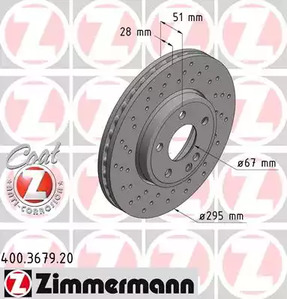 Тормозные диски ZIMMERMANN 400.3679.20