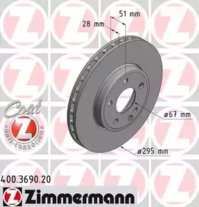 Тормозные диски ZIMMERMANN 400.3690.20