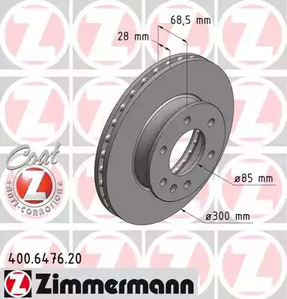Тормозные диски ZIMMERMANN 400.6476.20