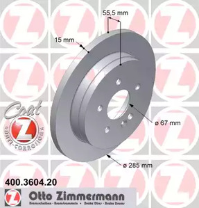 Тормозные диски ZIMMERMANN 400.3604.20