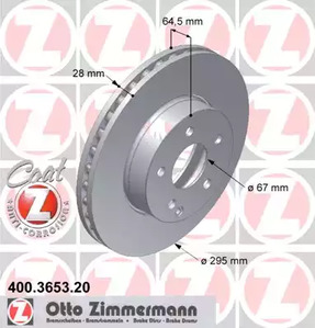 Тормозные диски ZIMMERMANN 400.3653.20