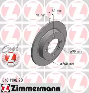 Тормозные диски ZIMMERMANN 610.1198.20
