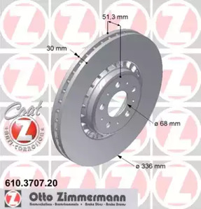 Тормозные диски ZIMMERMANN 610.3707.20